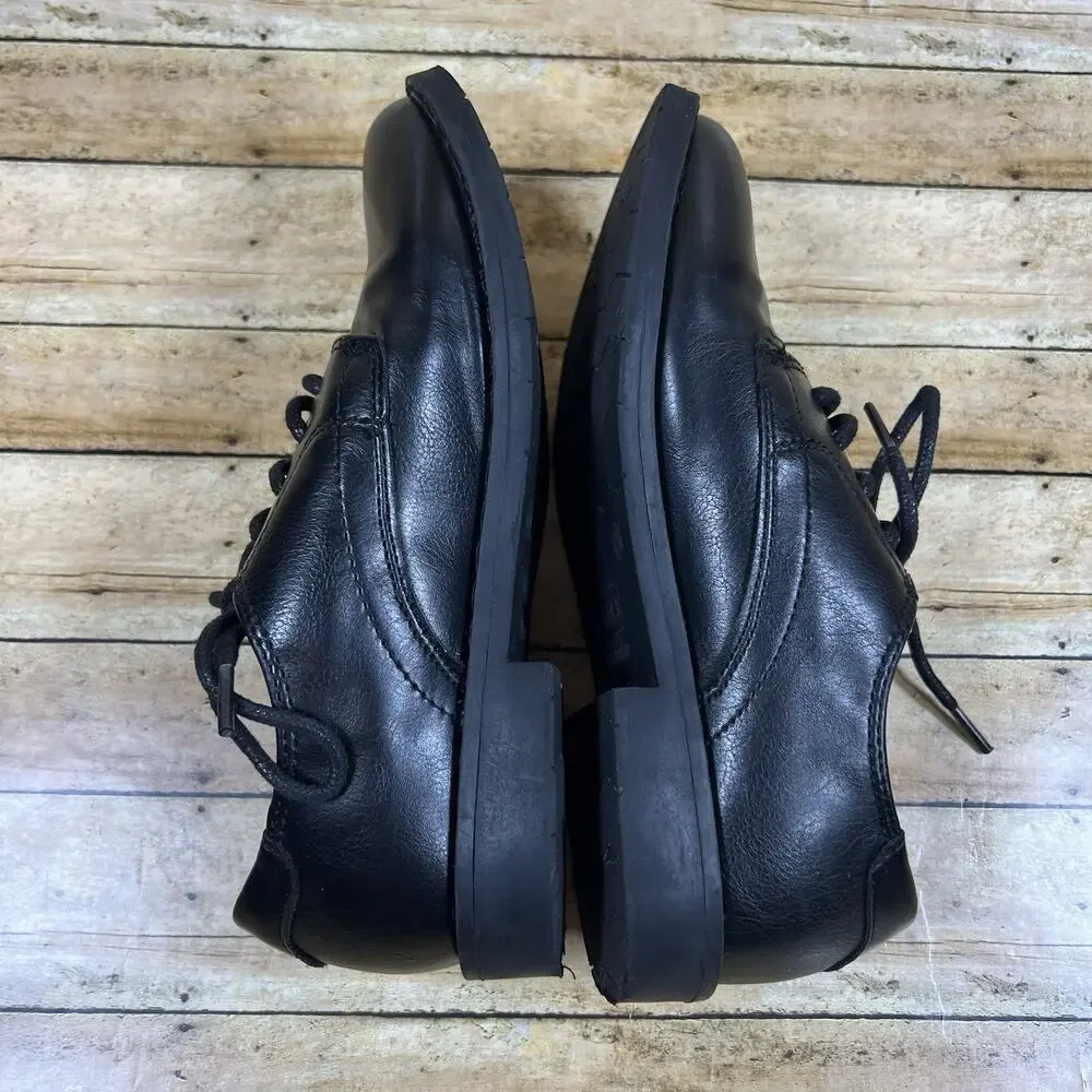 Children's Place Black Lace Up Dress Shoes Big Boys Size 3